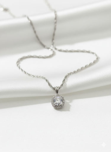 925 Silver Square Glow Chain